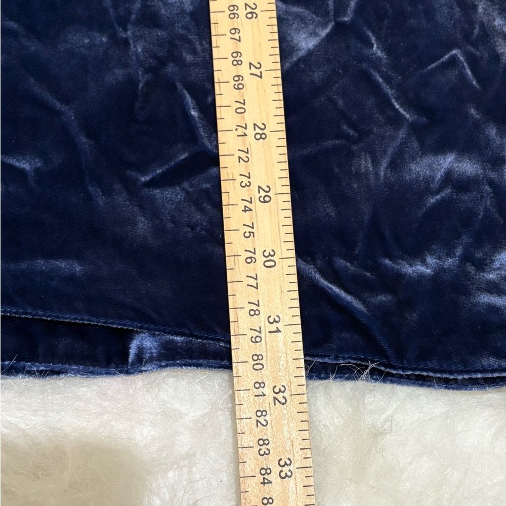 Reformation Navy Velvet Mini Dress Long Sleeve Square Neck Party Size 6 Small - Picture 8 of 10